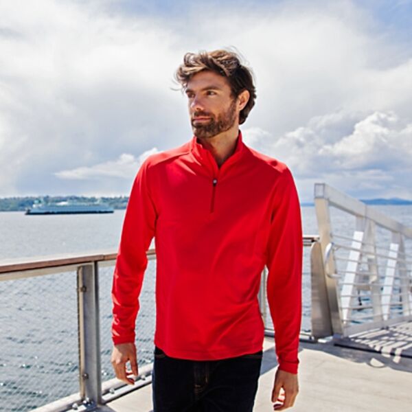 Cutter & Buck Cutter & Buck Virtue Eco Pique Recycled Quarter Zip Mens Big & Tall Pullover BCK01187 Cutter & Buck Virtue Eco Pique Recycled Quarter Zip Mens Big & Tall Pullover Thumbnail