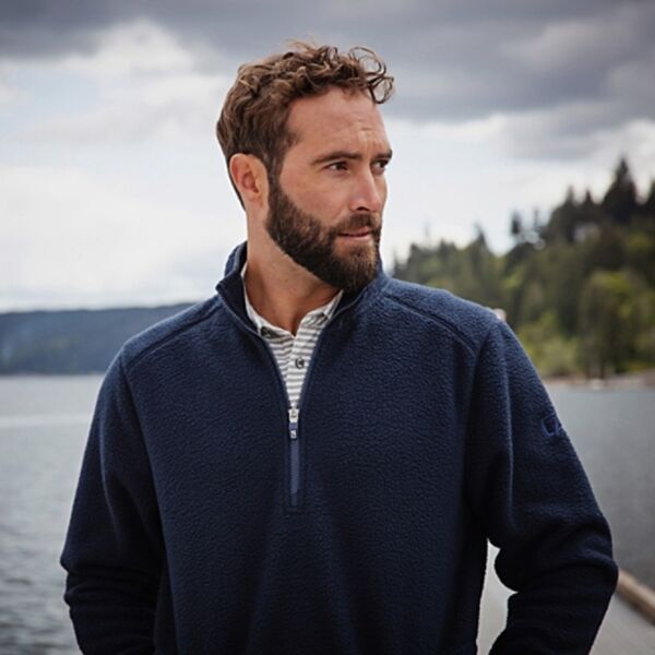 Cutter & Buck Cutter & Buck Cascade Eco Sherpa Fleece Mens Quarter Zip Jacket MCO00071 Cutter & Buck Cascade Eco Sherpa Fleece Mens Quarter Zip Jacket Thumbnail