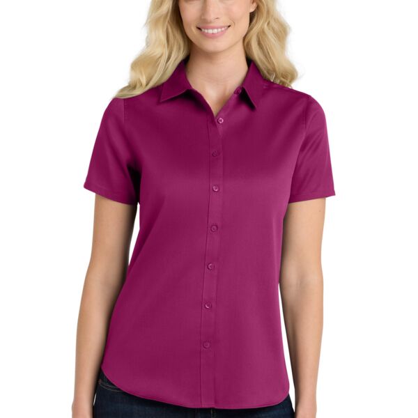 Port Authority Ladies Short Sleeve SuperPro React  Twill Shirt LW809 Ladies Short Sleeve SuperPro React  Twill Shirt Thumbnail