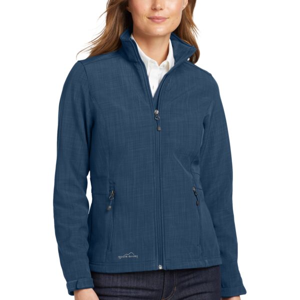 Eddie Bauer Ladies Shaded Crosshatch Soft Shell Jacket EB533 Ladies Shaded Crosshatch Soft Shell Jacket Thumbnail