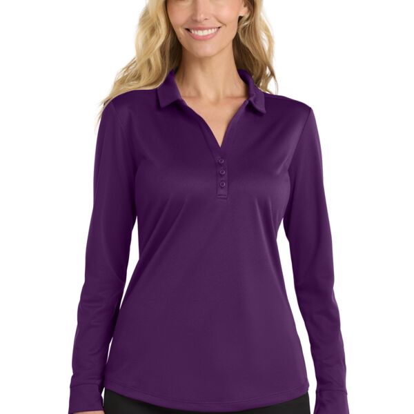 Port Authority Ladies Silk Touch  Performance Long Sleeve Polo L540LS Ladies Silk Touch  Performance Long Sleeve Polo Thumbnail