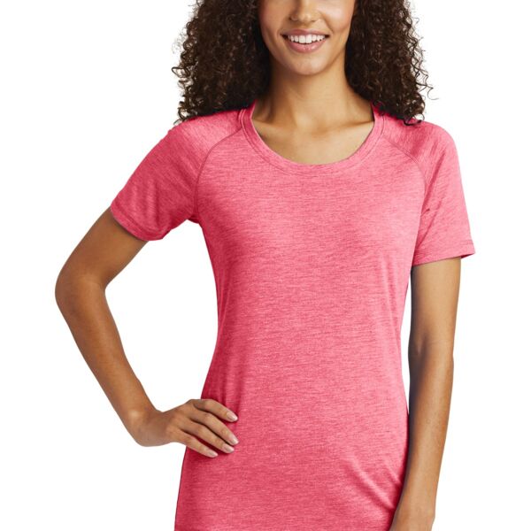 Sport Tek Ladies PosiCharge ® Tri Blend Wicking Scoop Neck Raglan Tee LST400 Ladies PosiCharge ® Tri Blend Wicking Scoop Neck Raglan Tee Thumbnail