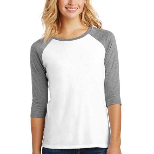 District Women's Perfect Tri ® 3/4 Sleeve Raglan DM136L Women's Perfect Tri ® 3/4 Sleeve Raglan Thumbnail