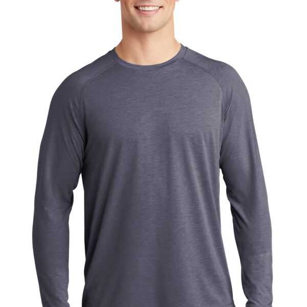 Sport Tek PosiCharge ® Long Sleeve Tri Blend Wicking Raglan Tee ST400LS PosiCharge ® Long Sleeve Tri Blend Wicking Raglan Tee Thumbnail