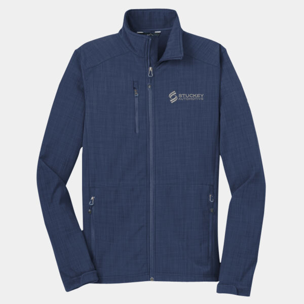 EMB_G - Shaded Crosshatch Soft Shell Jacket Thumbnail