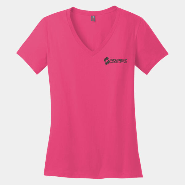 EMB_B - Women's Perfect Weight ® V Neck Tee Thumbnail
