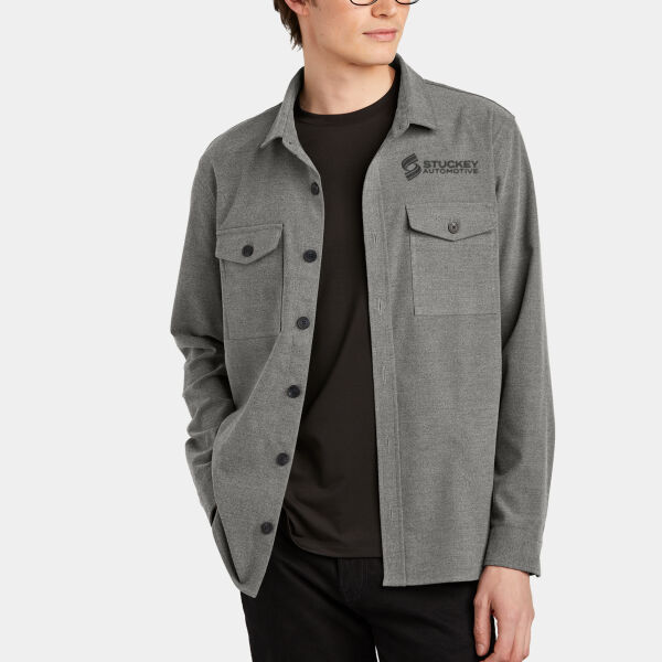 EMB_B - Long Sleeve Twill Overshirt Thumbnail